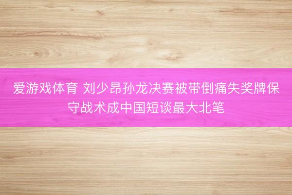 爱游戏体育 刘少昂孙龙决赛被带倒痛失奖牌保守战术成中国短谈最大北笔