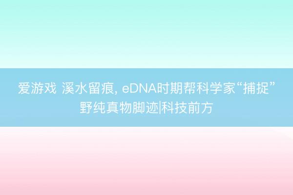 爱游戏 溪水留痕, eDNA时期帮科学家“捕捉”野纯真物脚迹|科技前方