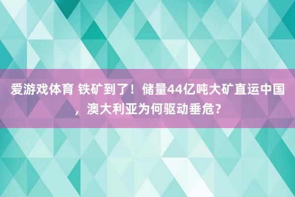 爱游戏体育 铁矿到了！储量44亿吨大矿直运中国，澳大利亚为何驱动垂危？