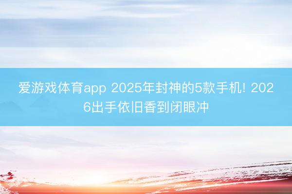 爱游戏体育app 2025年封神的5款手机! 2026出手依旧香到闭眼冲