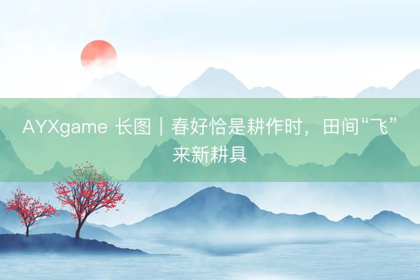 AYXgame 长图|春好恰是耕作时,田间“飞”来新耕具