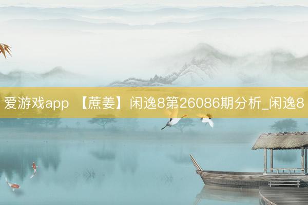 爱游戏app 【蔗姜】闲逸8第26086期分析_闲逸8