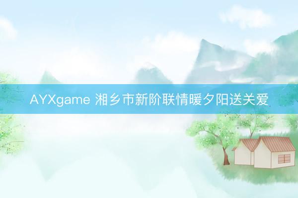 AYXgame 湘乡市新阶联情暖夕阳送关爱