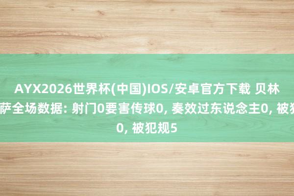 AYX2026世界杯(中国)IOS/安卓官方下载 贝林vs巴萨全场数据: 射门0要害传球0， 奏效过东说念主0，<a href=
