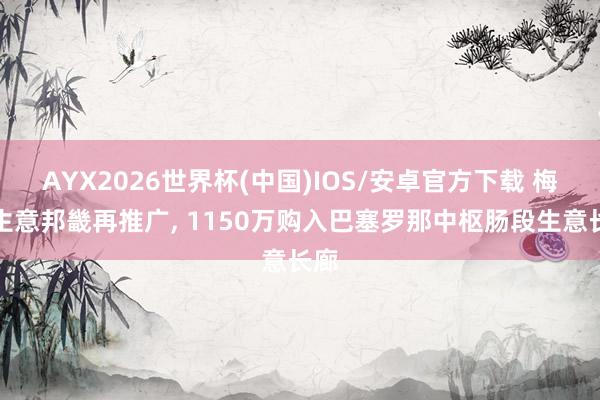 AYX2026世界杯(中国)IOS/安卓官方下载 梅西生意邦畿再推广， 1150万购入巴塞罗那中枢肠段生意长廊