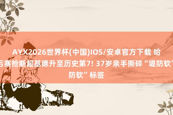 AYX2026世界杯(中国)IOS/安卓官方下载 哈登季后赛抢断超基德升至历史第7! 37岁亲手撕碎“堤防软”标签