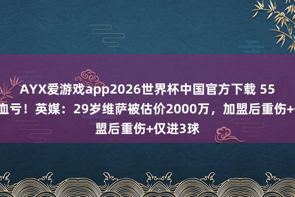 AYX爱游戏app2026世界杯中国官方下载 5500万镑血亏!英媒:29岁维萨被估价2000万,加盟后重伤+仅进3球