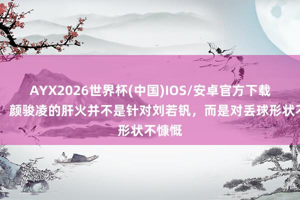 AYX2026世界杯(中国)IOS/安卓官方下载 沪媒：颜骏凌的肝火并不是针对刘若钒，而是对丢球形状不慷慨