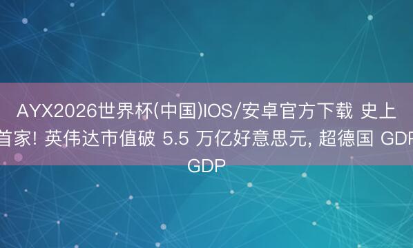 AYX2026世界杯(中国)IOS/安卓官方下载 史上首家! 英伟达市值破 5.5 万亿好意思元, 超德国 GDP