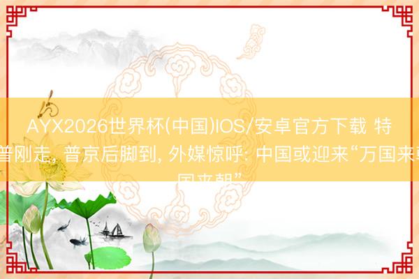 AYX2026世界杯(中国)IOS/安卓官方下载 特朗普刚走， 普京后脚到， 外媒惊呼: 中国或迎来“万国来朝”