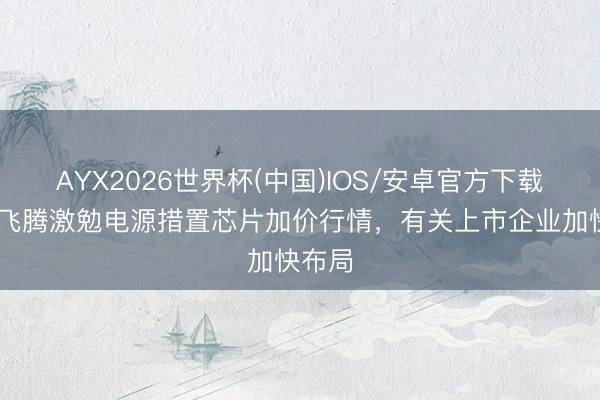 AYX2026世界杯(中国)IOS/安卓官方下载 资本飞腾激勉电源措置芯片加价行情,有关上市企业加快布局