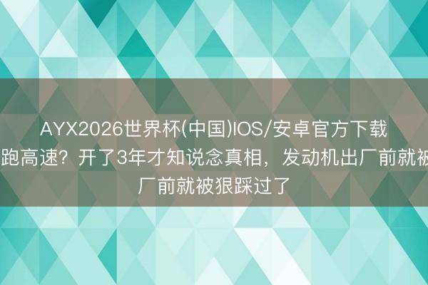 AYX2026世界杯(中国)IOS/安卓官方下载 新车不成跑高速？开了3年才知说念真相，发动机出厂前就被狠踩过了
