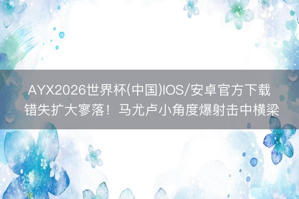 AYX2026世界杯(中国)IOS/安卓官方下载 错失扩大寥落！马尤卢小角度爆射击中横梁