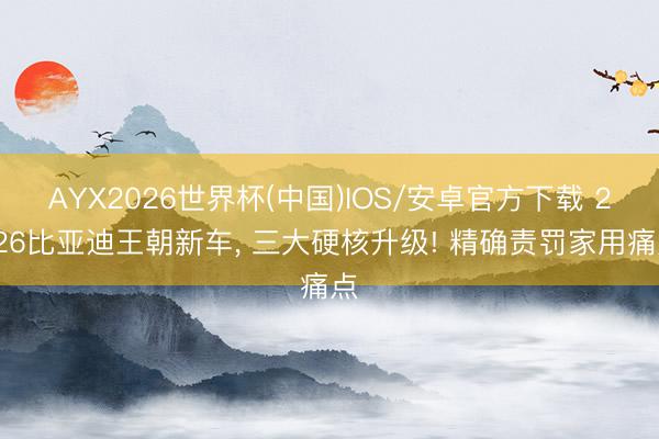 AYX2026世界杯(中国)IOS/安卓官方下载 2026比亚迪王朝新车， 三大硬核升级! 精确责罚家用痛点