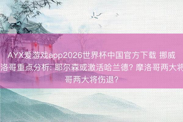 AYX爱游戏app2026世界杯中国官方下载 挪威1-1摩洛哥重点分析: 耶尔森或激活哈兰德? 摩洛哥两大将伤退?