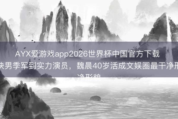 AYX爱游戏app2026世界杯中国官方下载 从快男季军到实力演员，魏晨40岁活成文娱圈最干净形貌